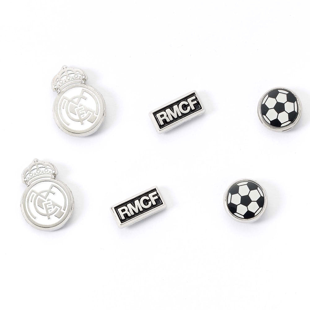 Real Madrid CF Stud Earring Set Silver