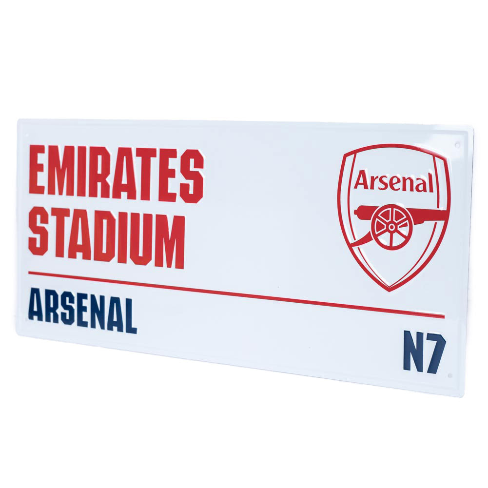 Arsenal FC White Street Sign
