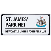 Newcastle United FC White Street Sign