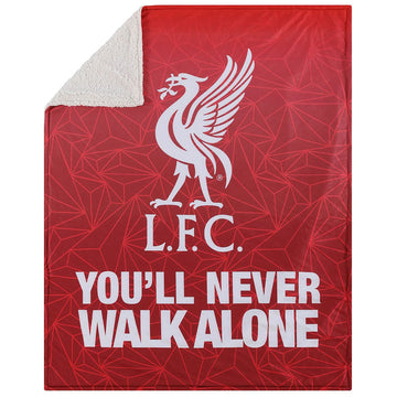 Liverpool FC Slogan Sherpa Fleece Blanket