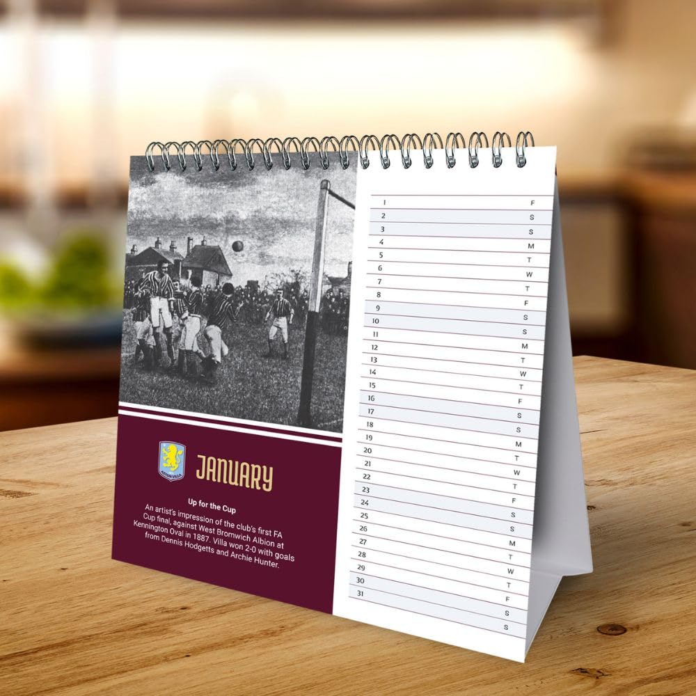 Aston Villa FC Desktop Calendar 2027