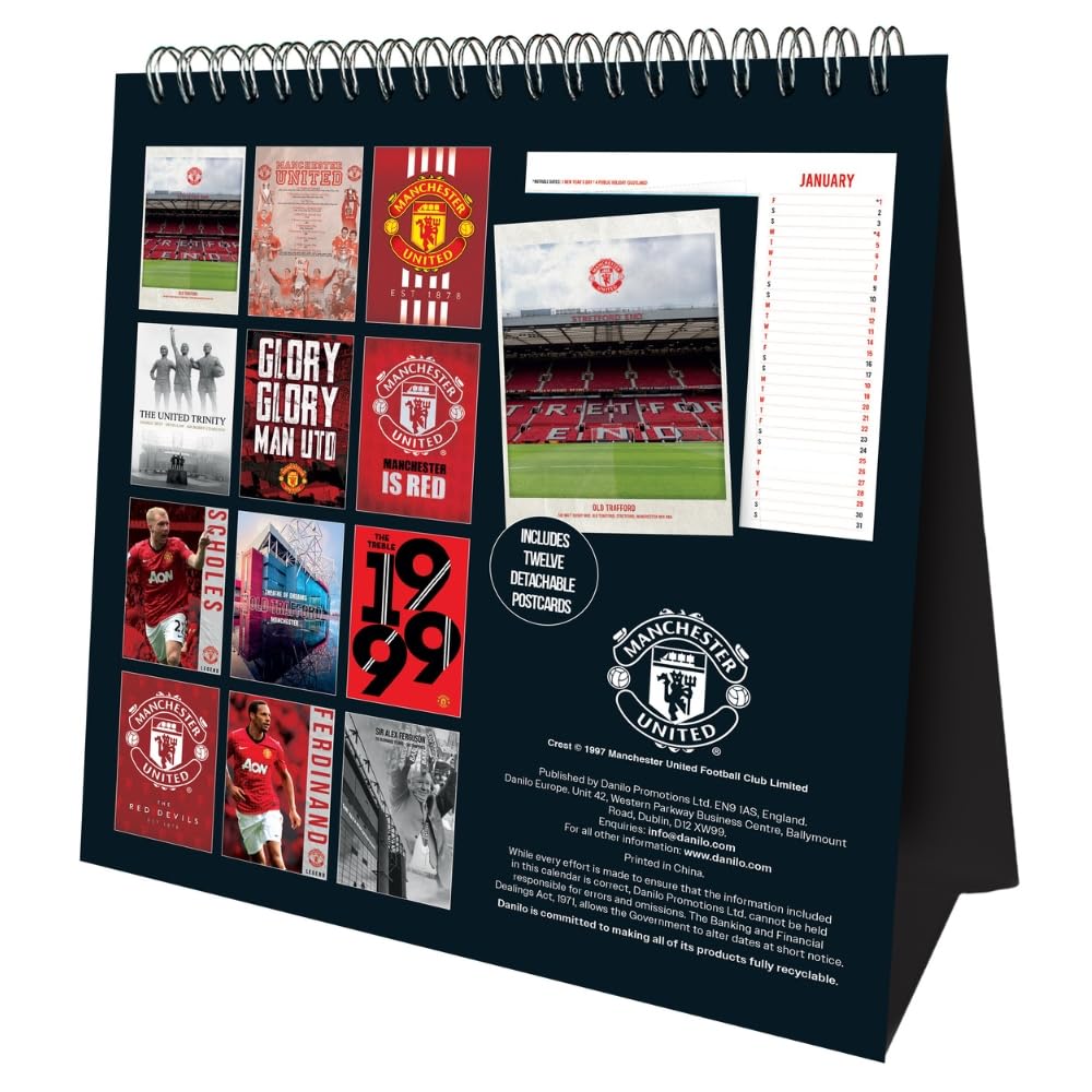 Manchester United FC Desktop Calendar 2027