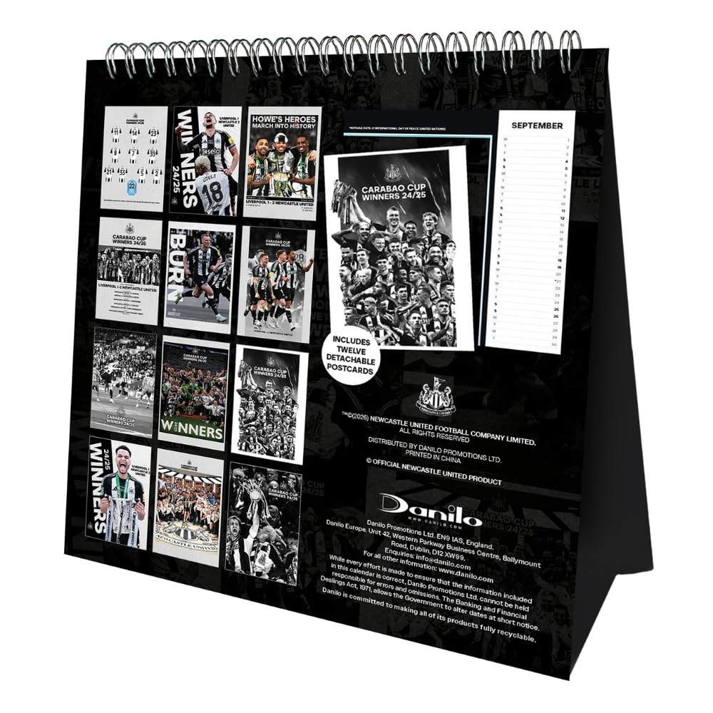 Newcastle United FC Desktop Calendar 2027