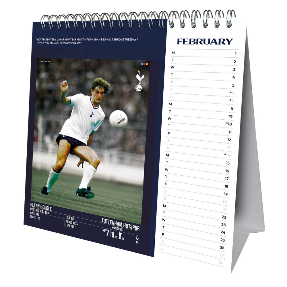 Tottenham Hotspur FC Desktop Calendar 2027