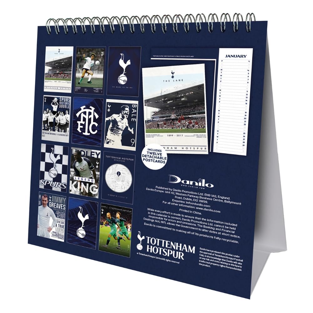 Tottenham Hotspur FC Desktop Calendar 2027