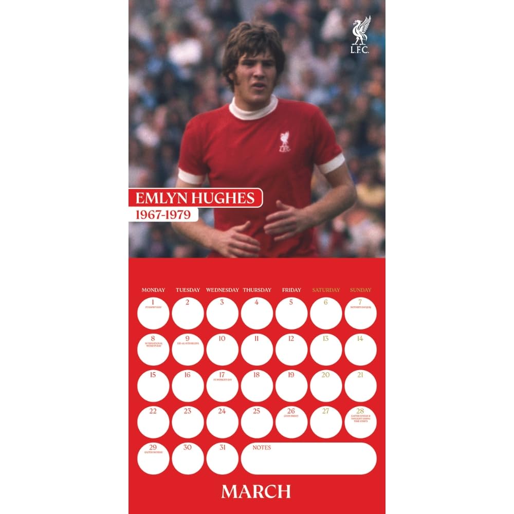 Liverpool FC Legends Square Calendar 2027