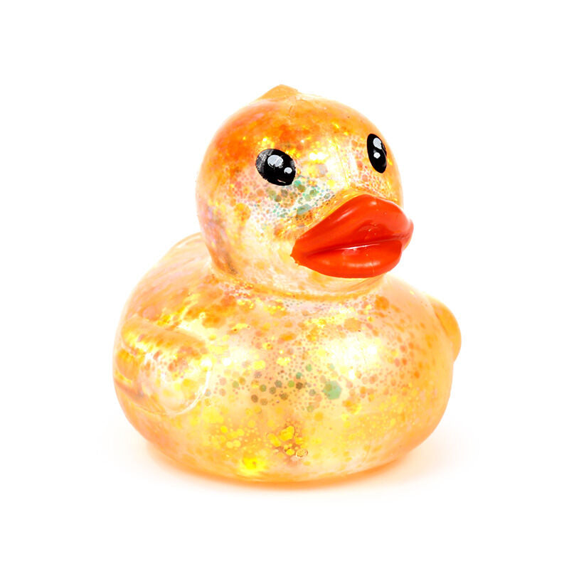 Stretchy Squeezy Fidget Toy - Glitter Duck