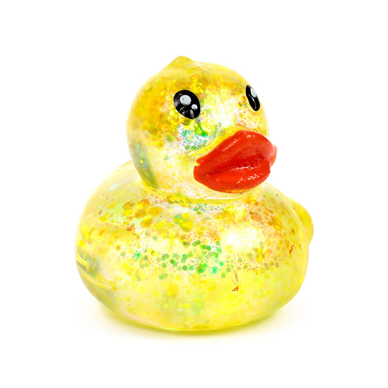 Stretchy Squeezy Fidget Toy - Glitter Duck