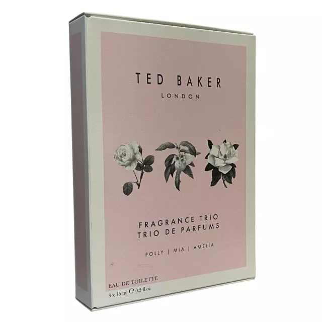 Ted Baker Trio Gift Set 15ml Mia EDT + 15ml Polly EDT + 15ml EDT Amelia
