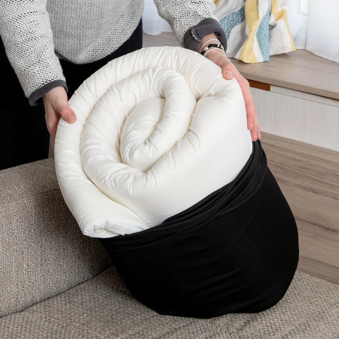 Slumber-on-the-Go: Luxurious Memory Foam Mattress Topper with Chic Travel Bag