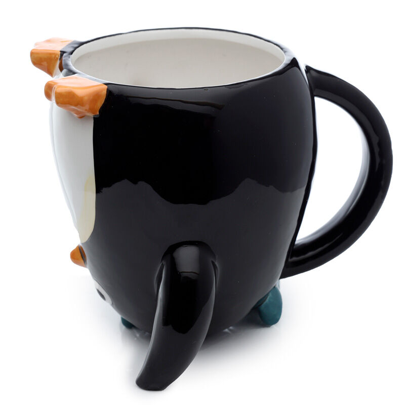 Novelty Upside Down Ceramic Mug - Huddle Penguin