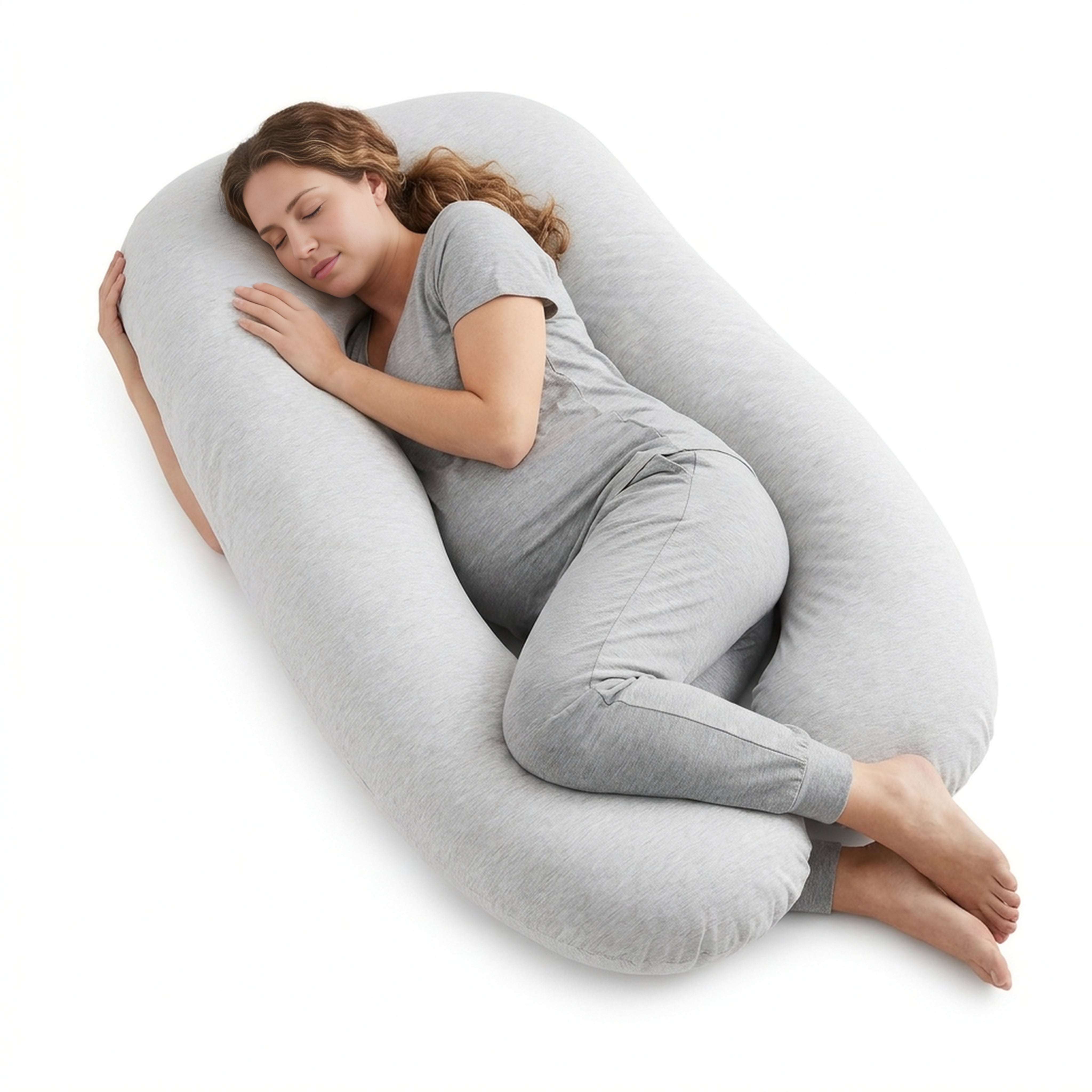The U-Shaped Full Body Pregnancy Pillow Grey