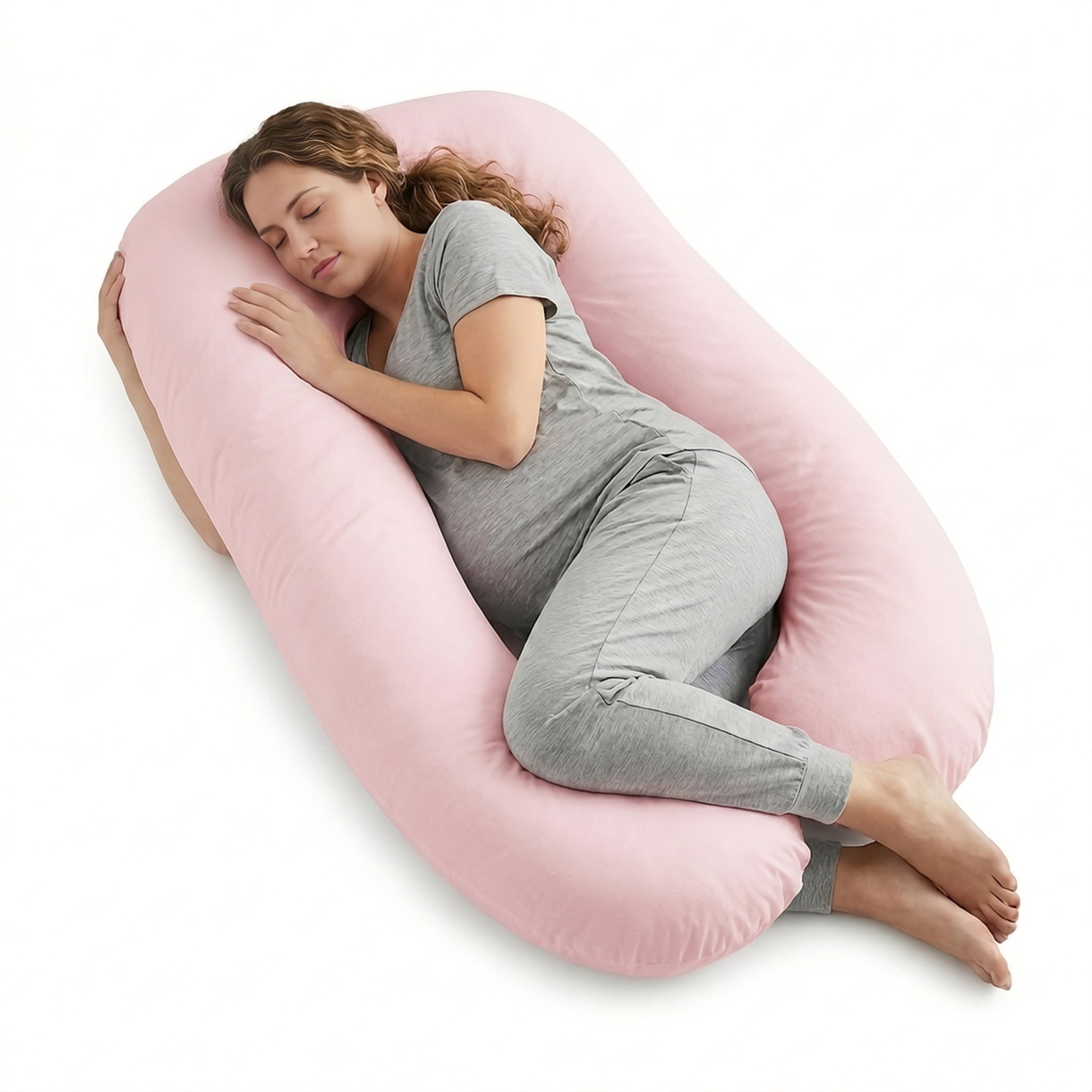 The U-Shaped Full Body Pregnancy Pillow Pink