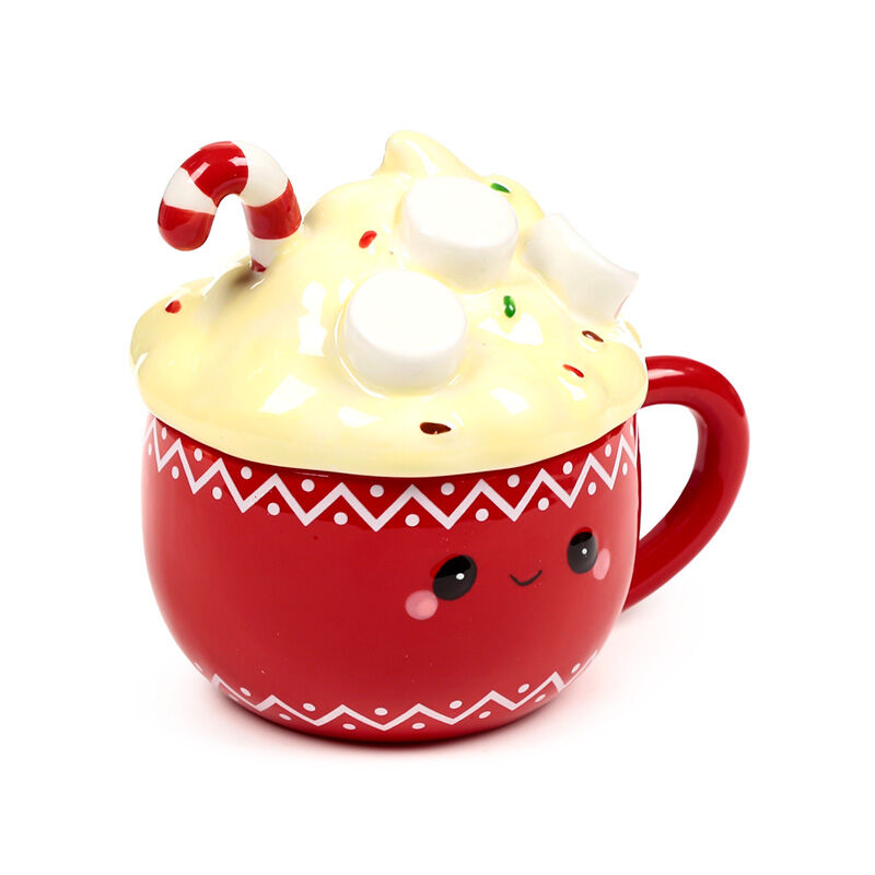 Ceramic Lidded Mug - Hot Chocolate Foodiemals
