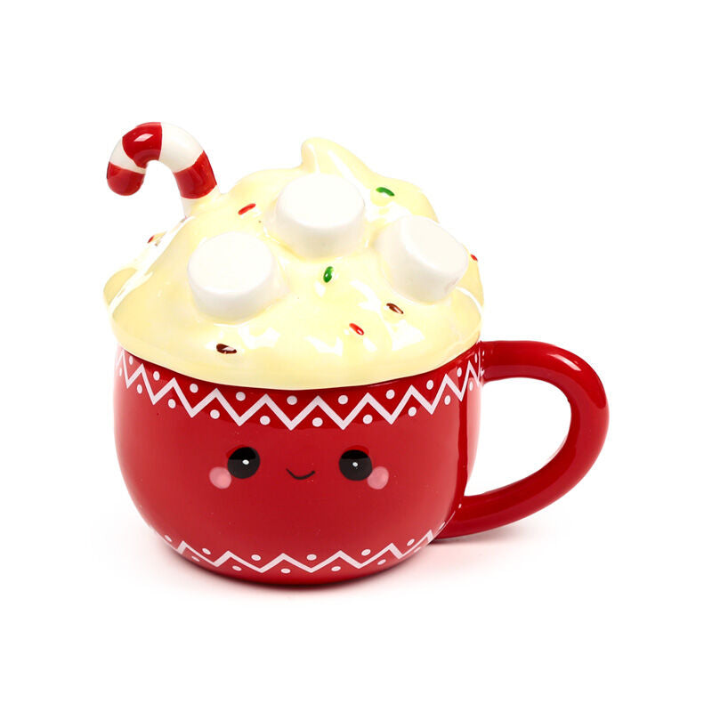 Ceramic Lidded Mug - Hot Chocolate Foodiemals