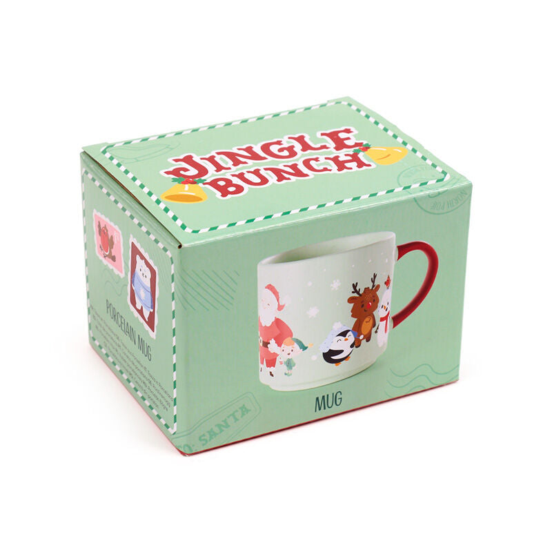 Large Porcelain Mug - Christmas Jingle Bunch