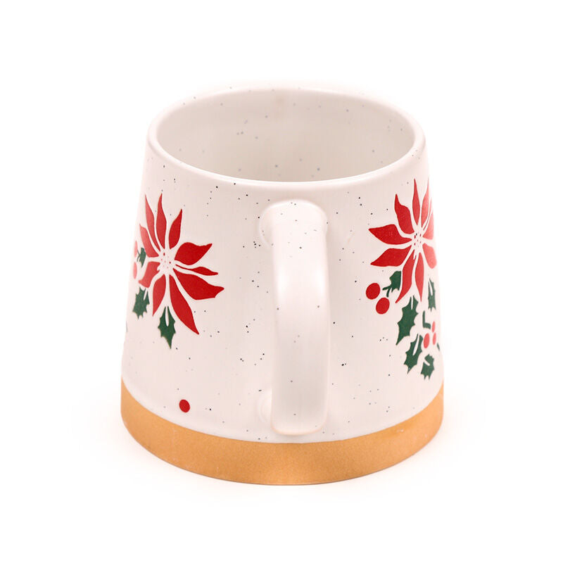 Stoneware Mug - Poinsettia