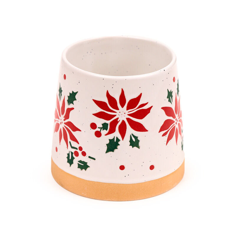Stoneware Mug - Poinsettia