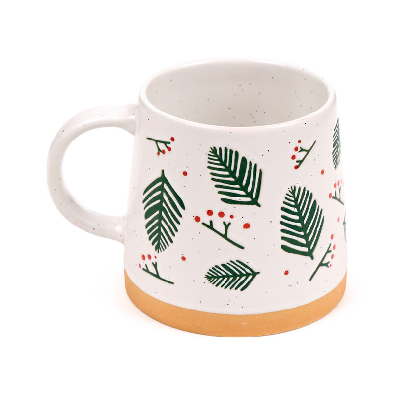 Stoneware Mug - Pine Sprigs & Berries