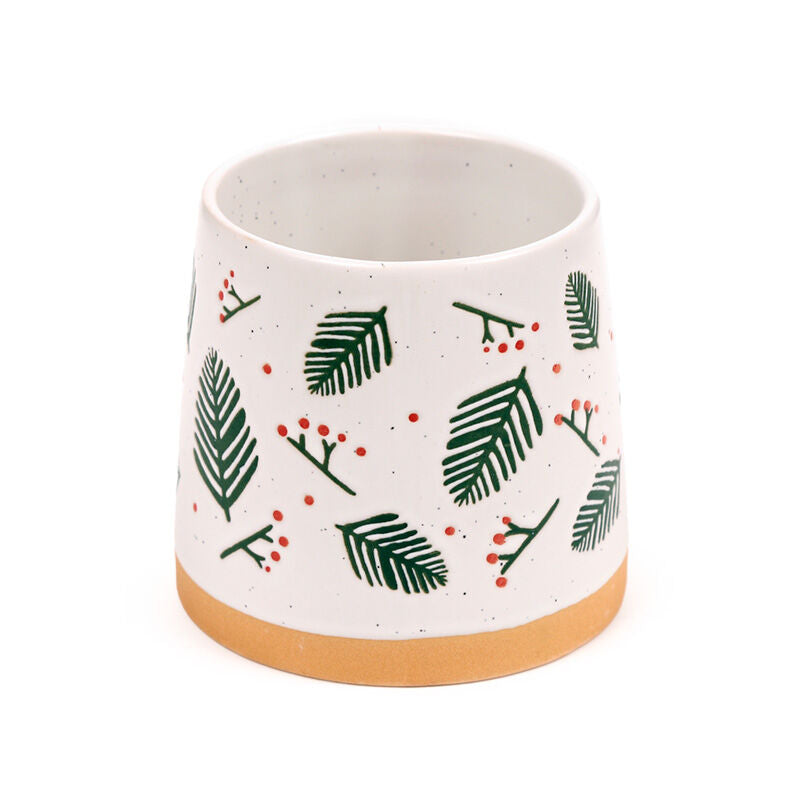 Stoneware Mug - Pine Sprigs & Berries