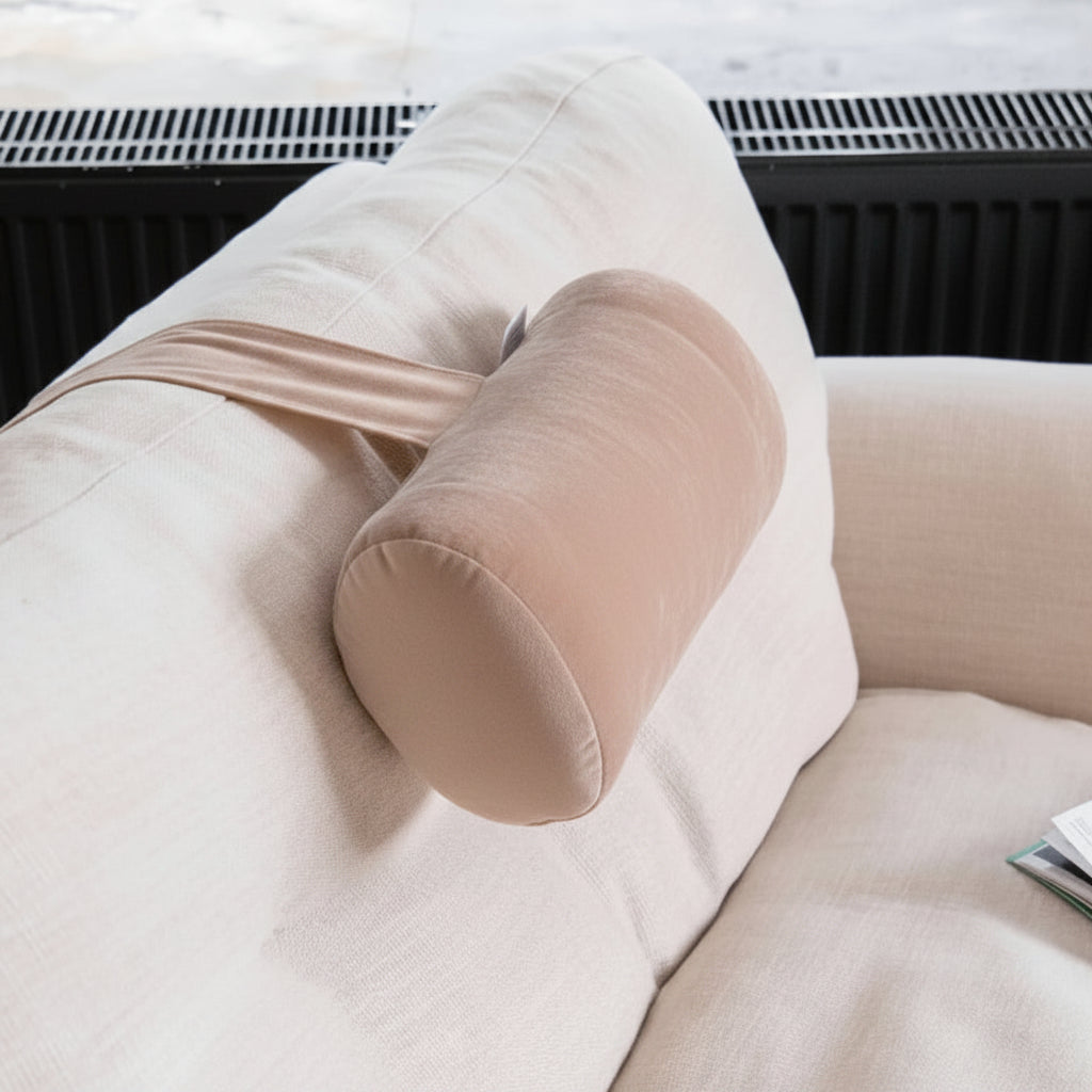 Adjustable Armchair Headrest Pillow Beige