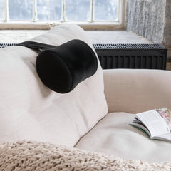 Armchair Head Rest Pillow, Adjustable Neck Support Rest Cushion for High Back Recliners Black