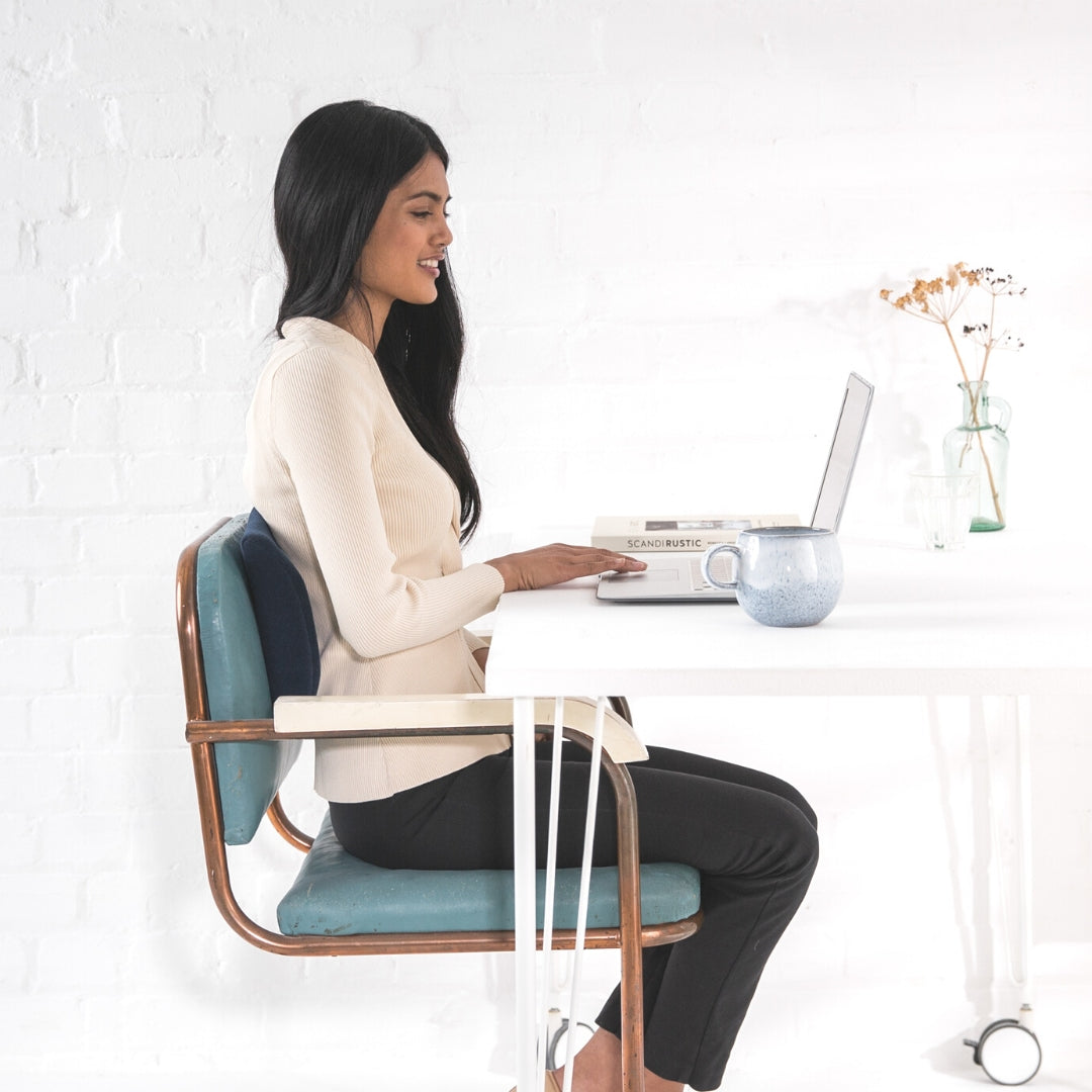 Strap-Adjustable Lumbar Love: Your Compact Solution to Office Comfort - Back Support