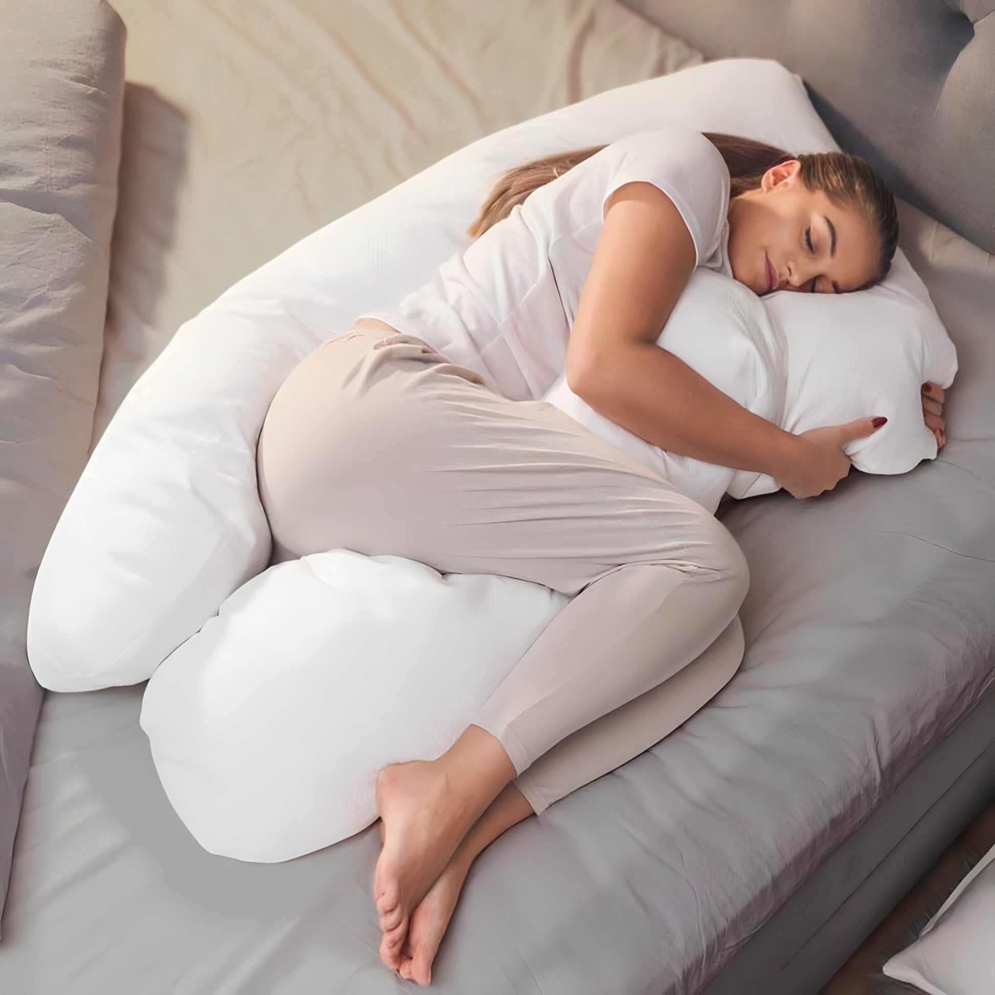 U-Shaped Pregnancy Pillow for Full Body & Maternity Support