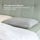 Natural Cooling Graphite Latex Pillow for Neck & Shoulder Support, OEKO-TEX Cotton
