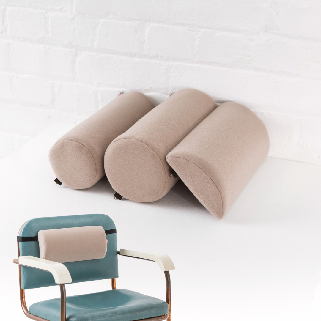 Customizable Comfort: Deluxe Lumbar Support Rolls in 4 & 5 Sizes - Now with Adjustable Strap! - Back