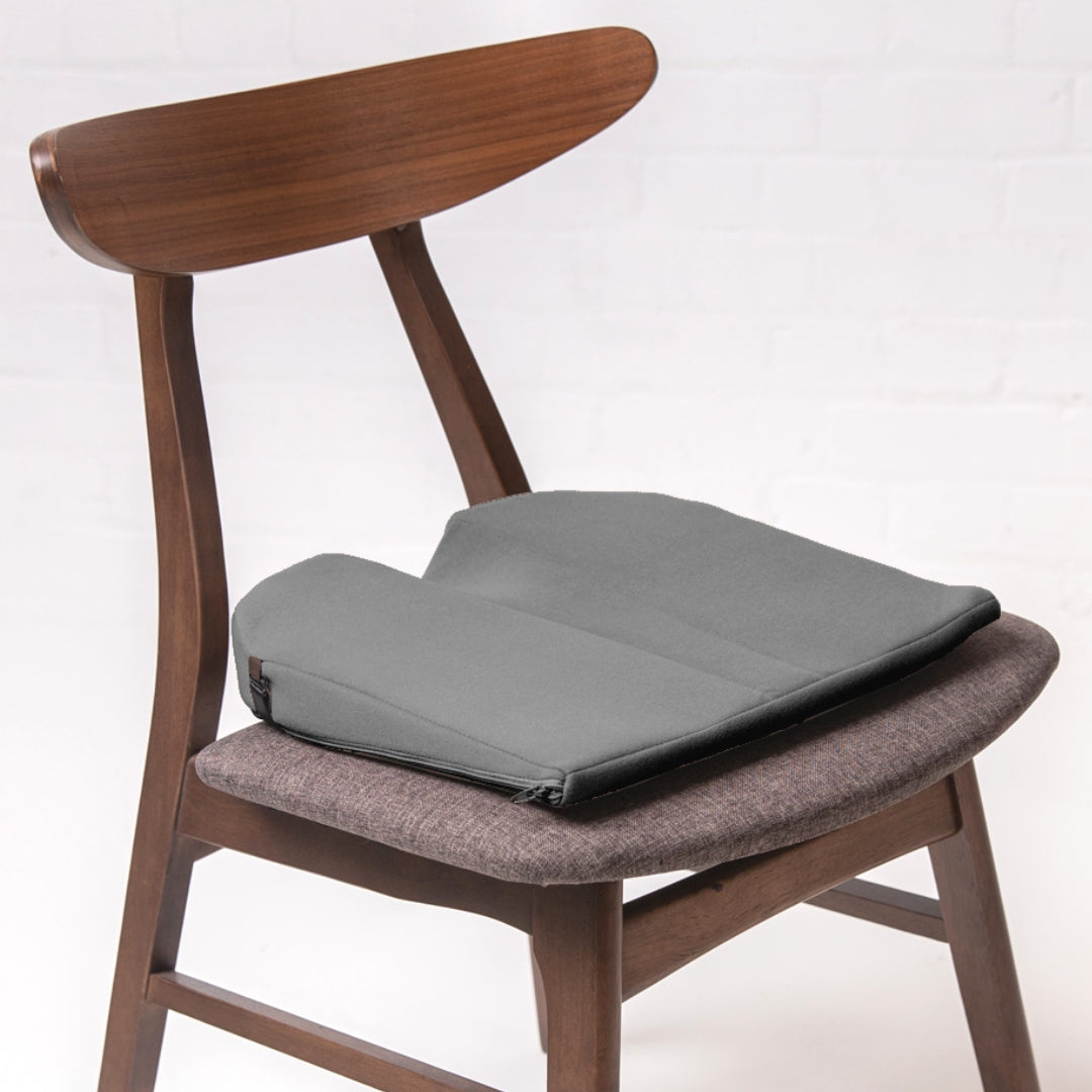 3 Deluxe Comfort Throne: 8° Angled Wedge with Tailbone Relief Notch - Grey