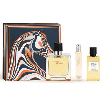 Hermes Terre d'Hermès Gift Set 75ml Parfum + 15ml Parfum + 40ml Shower Gel