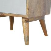 Pink Hand Painted Cut out Bedside Table | Hand-Painted Mango Wood