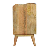 Pink Hand Painted Cut out Bedside Table | Hand-Painted Mango Wood