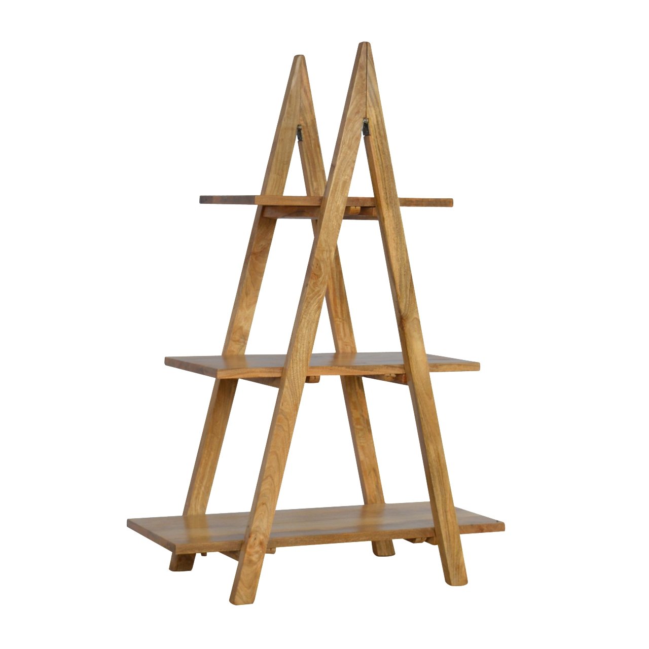 Ladder Style Open Display Unit Chest of Drawers | Oak Mango Wood
