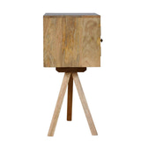 Solid Wood Tripod Bedside Table | Oak Solid Mango Wood