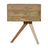 Solid Wood Tripod Bedside Table | Oak Solid Mango Wood