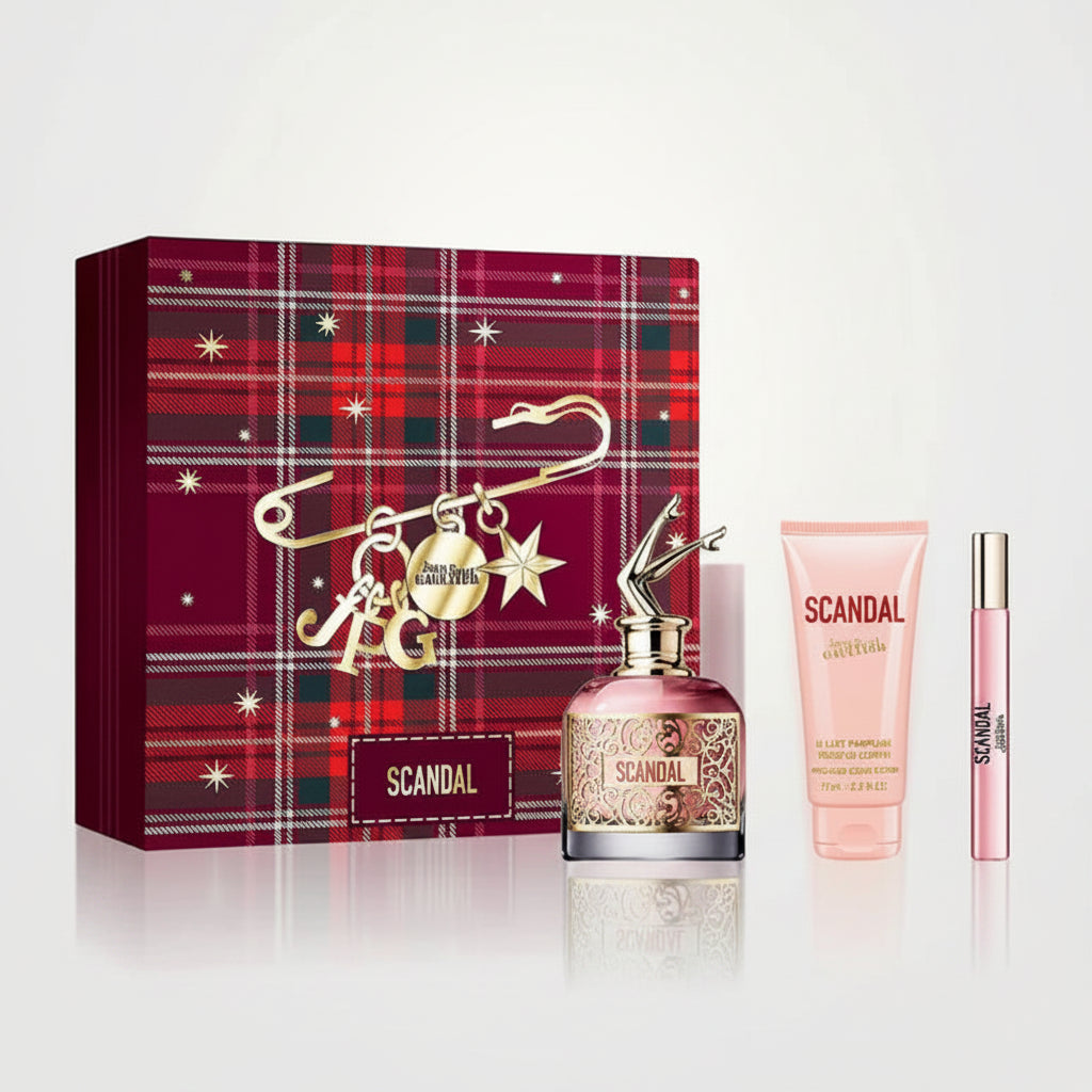 Jean Paul Gaultier Scandal Gift Set 80ml EDP + 75ml Body Lotion + 10ml EDP