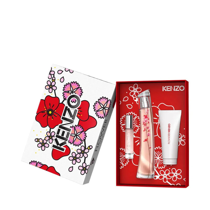 Kenzo Flower Ikebana Gift Set 75ml EDP + 10ml EDP + 75ml Body Lotion
