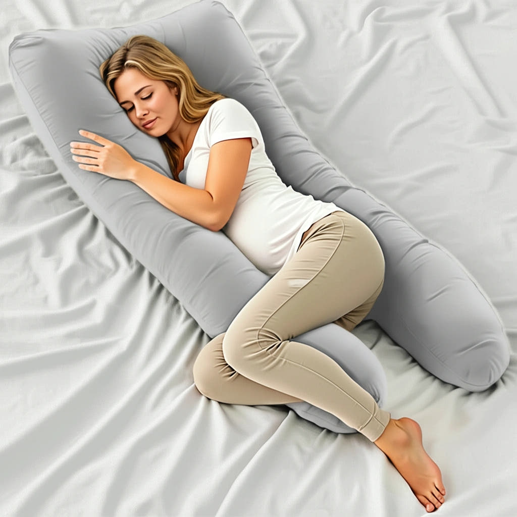U Shaped Pillowcase Grey