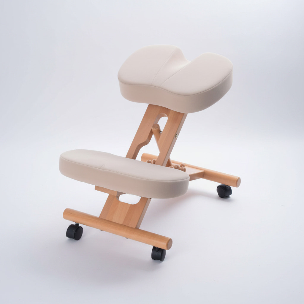 Solid Beech Wood Ergonomic Kneeling Chair – UK Handmade