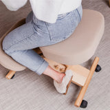 Solid Beech Wood Ergonomic Kneeling Chair – UK Handmade