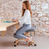 Solid Beech Wood Ergonomic Kneeling Chair – UK Handmade
