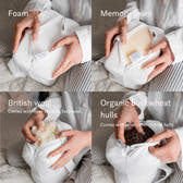 Knee Pillow for Side Sleepers | Memory Foam Leg Support with Strap