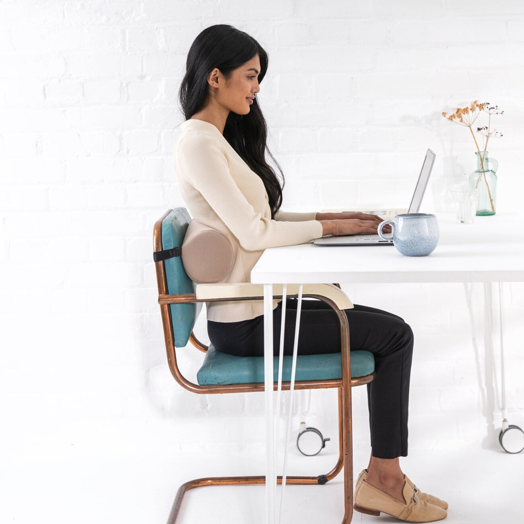 Customizable Comfort: Deluxe Lumbar Support Rolls in 4 & 5 Sizes - Now with Adjustable Strap! - Back