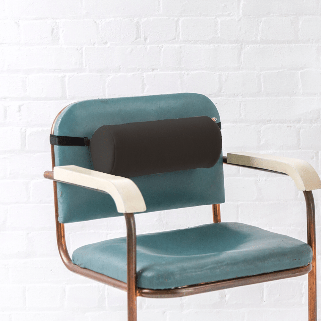 Customizable Comfort: Deluxe Lumbar Support Rolls in 4 & 5 Sizes - Now with Adjustable Strap! - 5’’ / Black - Back