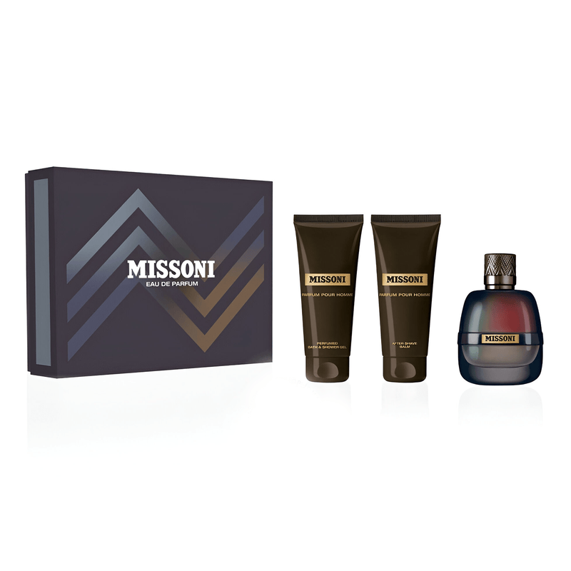 Missoni Pour Homme Gift Set 100ml EDP + 100ml Aftershave Balm + 100ml Shower Gel