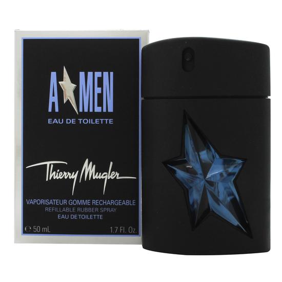 Thierry Mugler A*Men Rubber Flask Eau de Toilette 50ml Spray - Refillable - Masculine Scent & Eco-Friendly Design