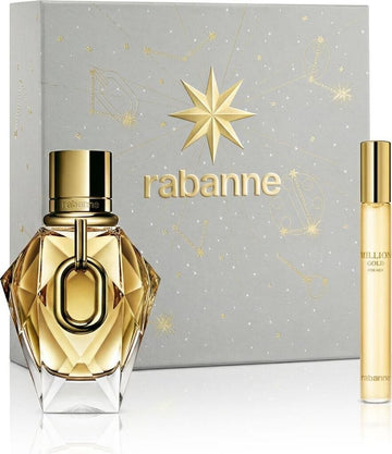 Paco Rabanne Million Gold For Her Giftset Eau De Parfum 50ml Spray + Travel Volume Black Mascara 4.5ml