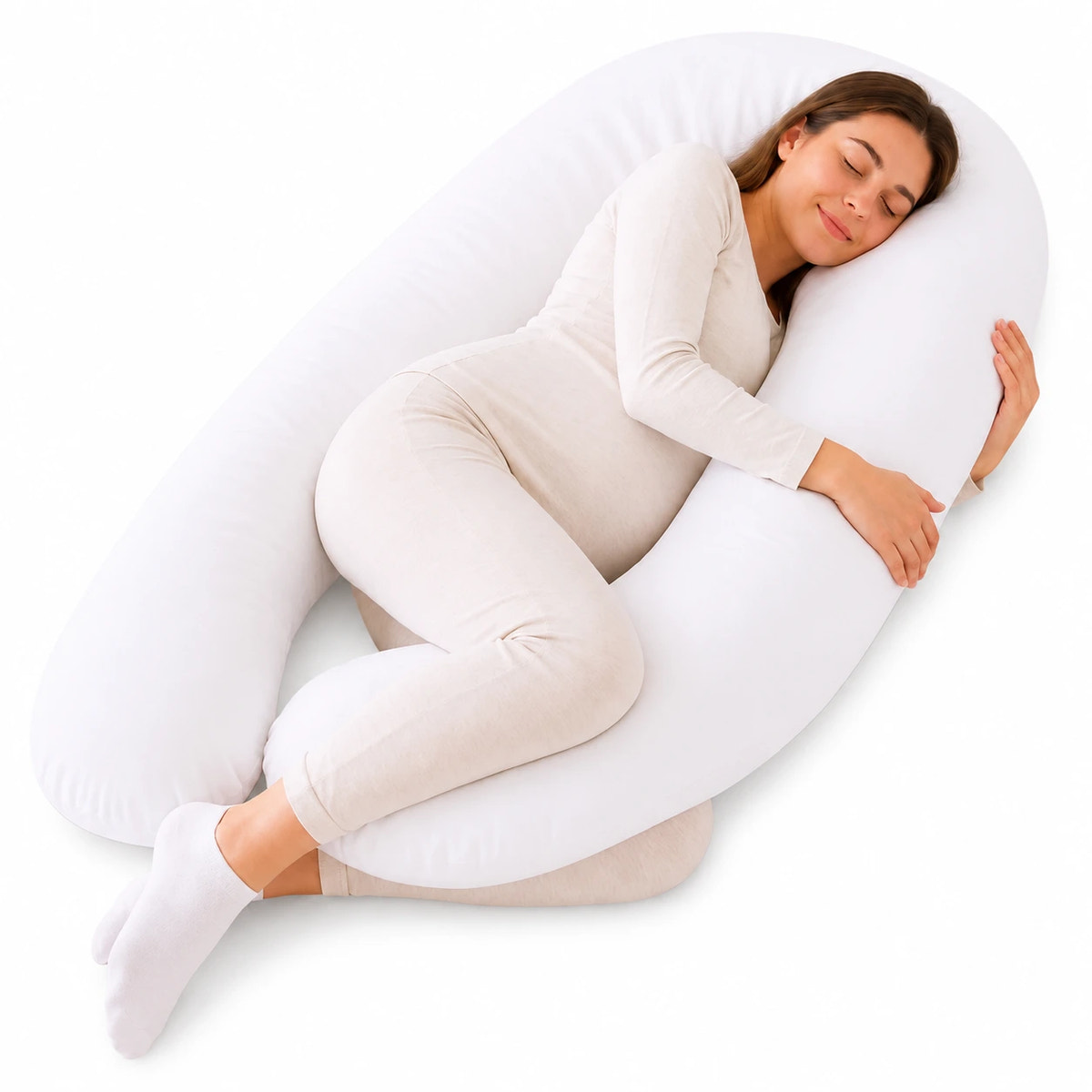 Full Body Pregnancy Pillow with Washable Cover